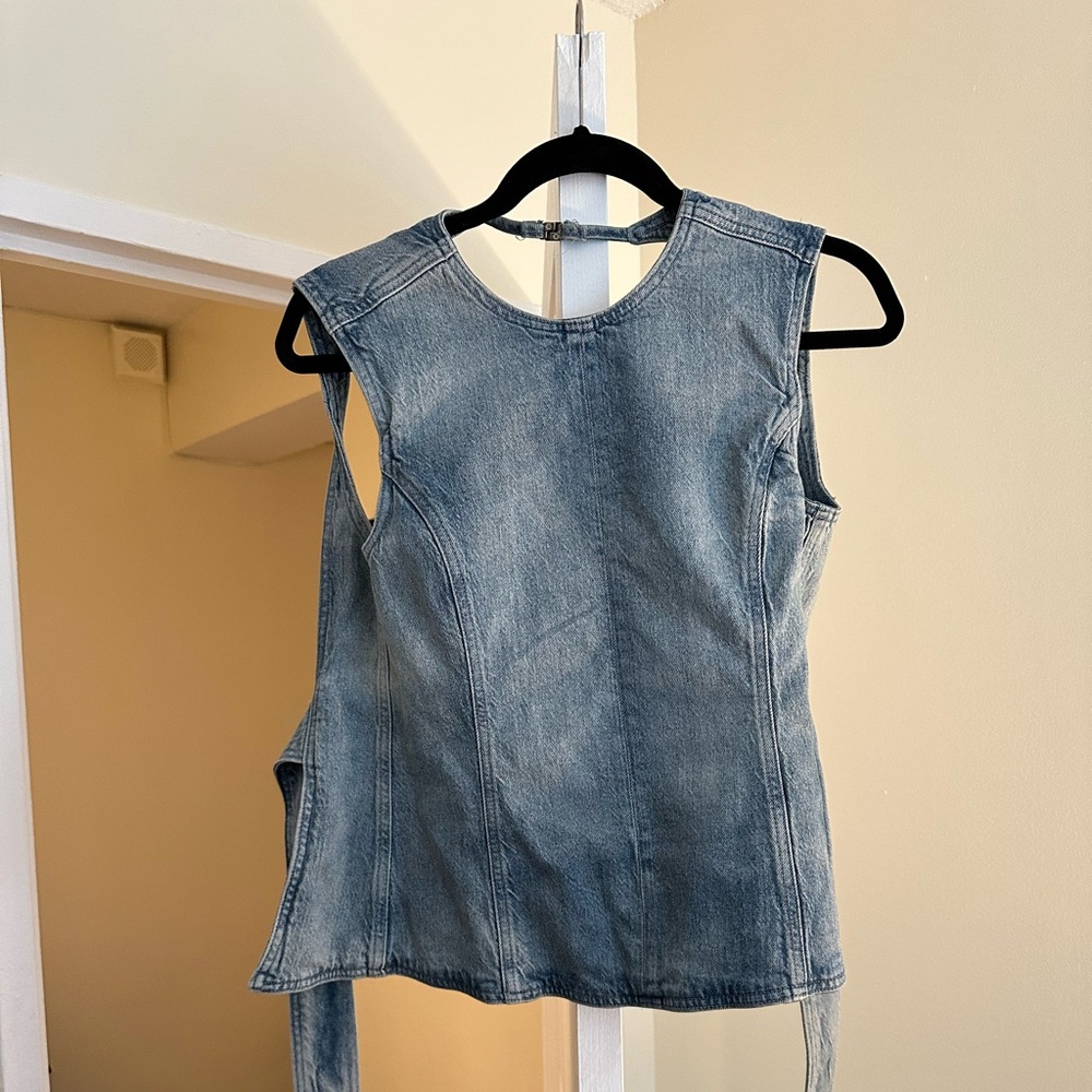Backless Denim Zara Top NWT